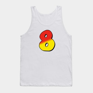 Number 8 red / yellow Tank Top